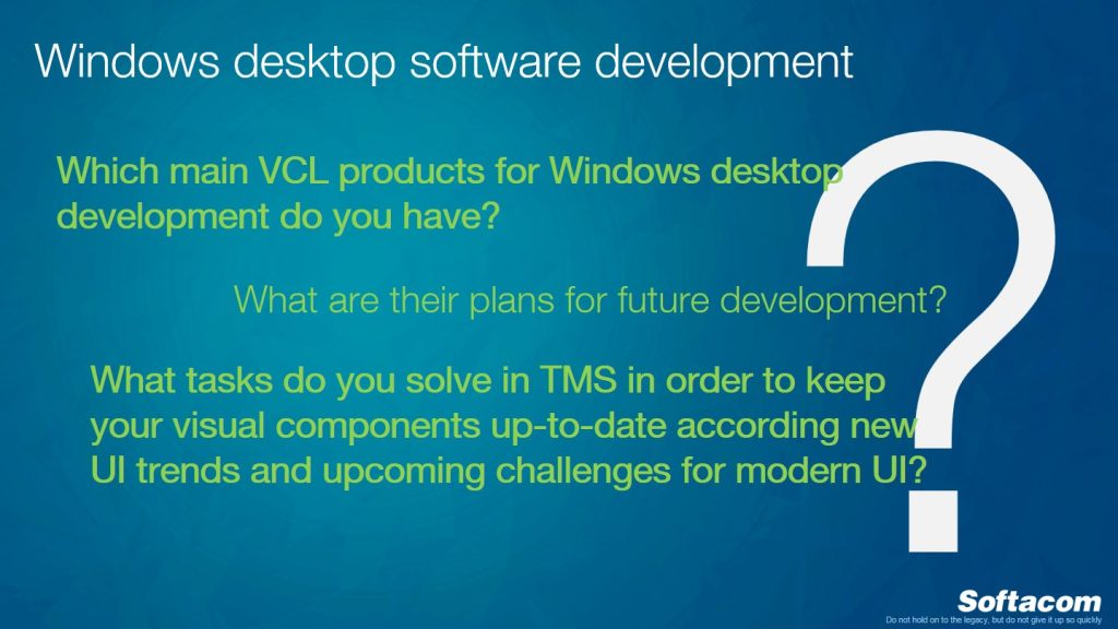 Questions to windows desktop software development 2
