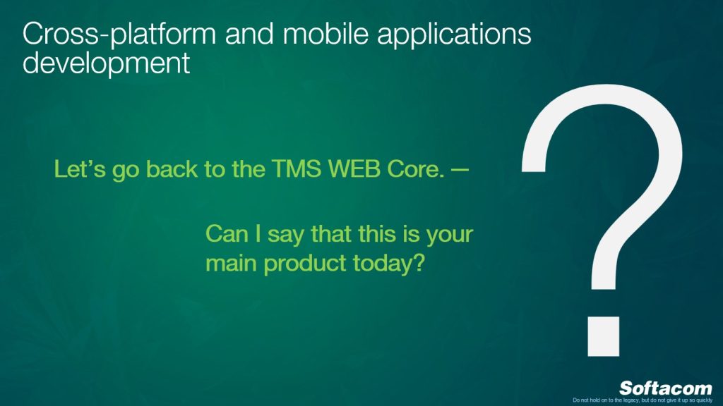 TMS web core for cross-platform and mobile app development