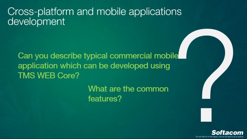 TMS web core for cross-platform and mobile app development 2