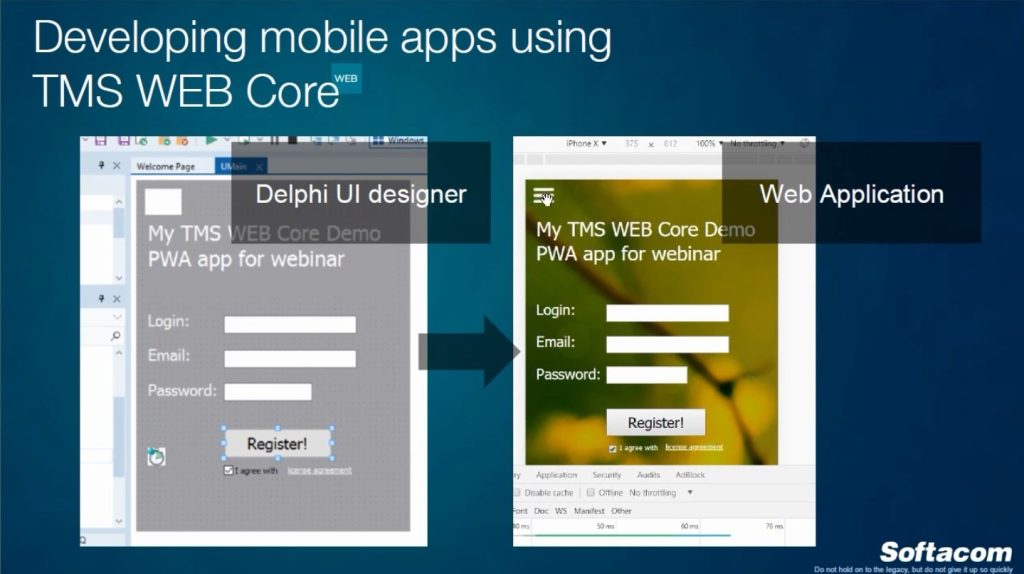 developing cross-platfrom mobile app using tms web core 3