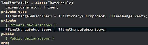 TTimeChangeSubscribers type declaration