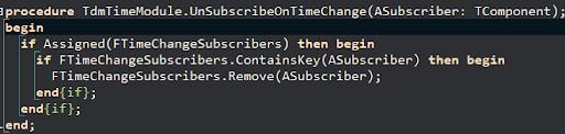 UnSubscribeOnTimeChange implementation