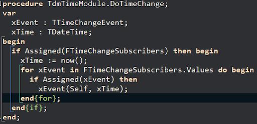 DoTimeChange implementation