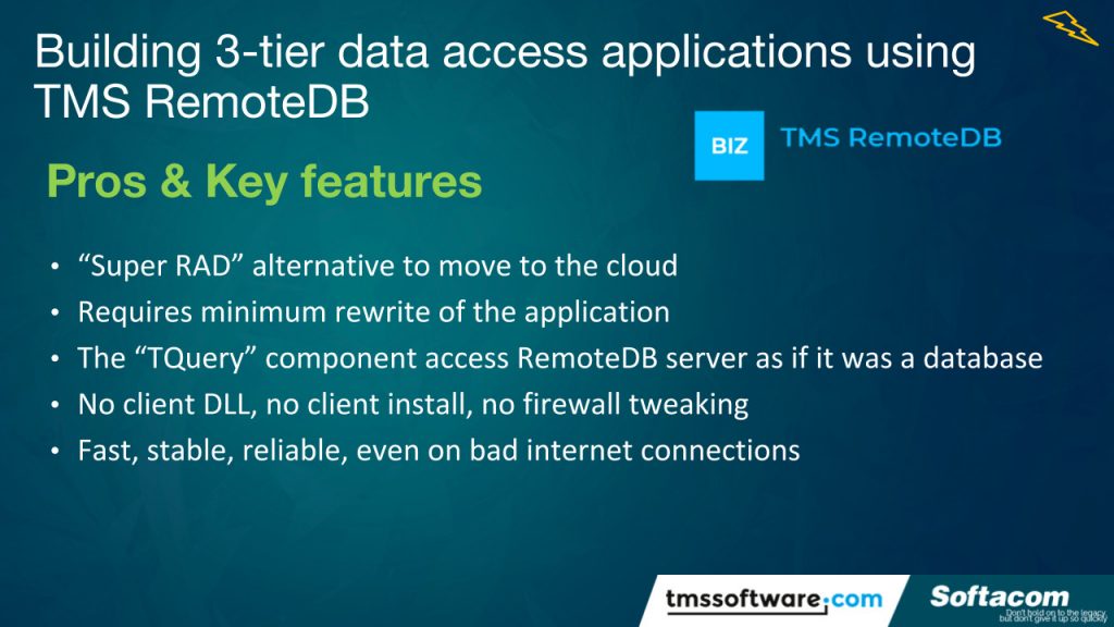 Building 3-tier data access apps using TMS RemoteDB