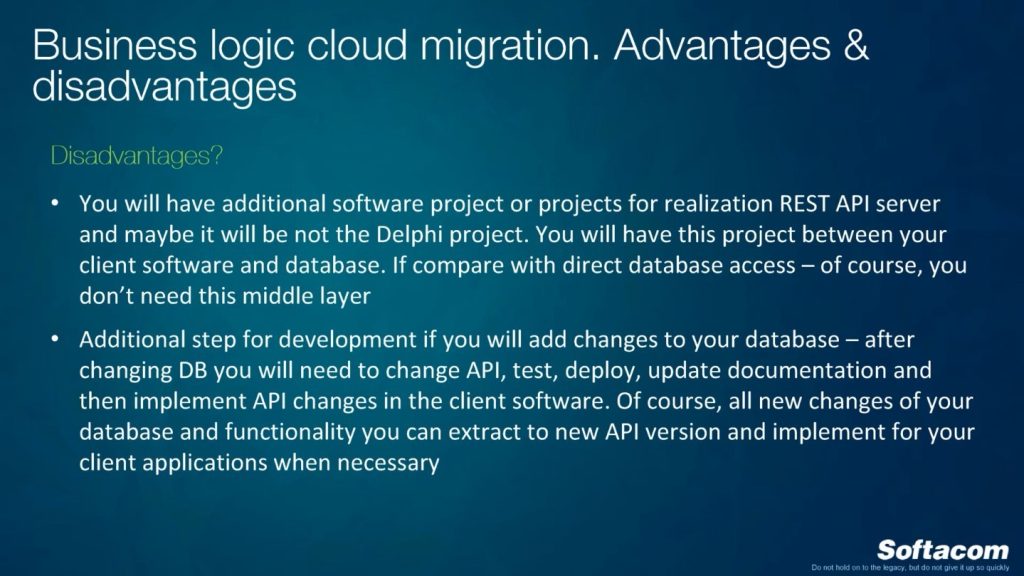 Business logic cloud migration