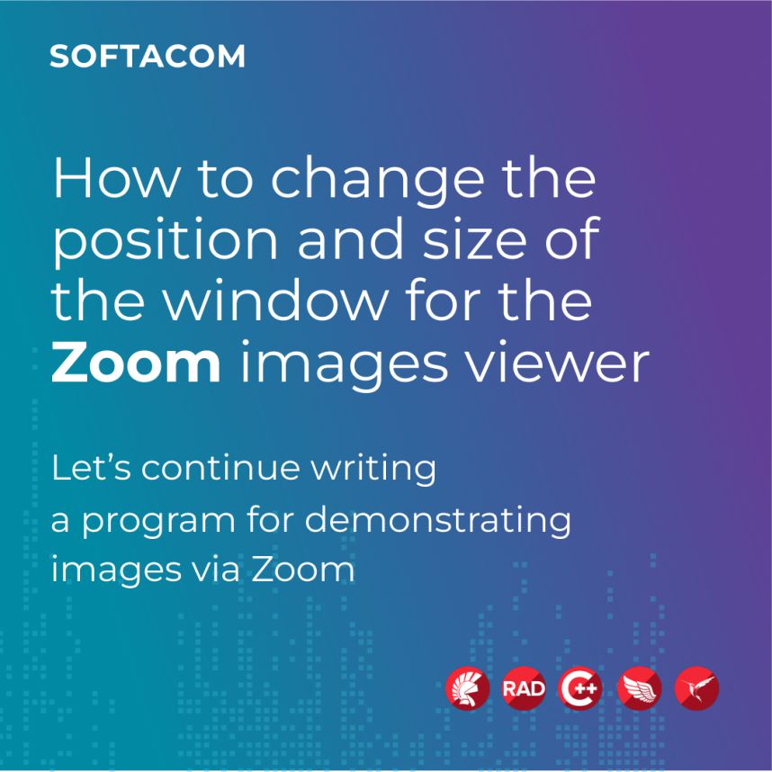 How to change the position and size of the window for the Zoom images viewer