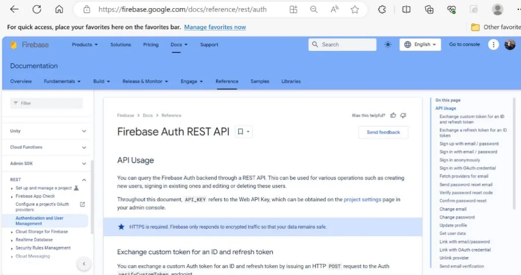 Firebase Auth REST API