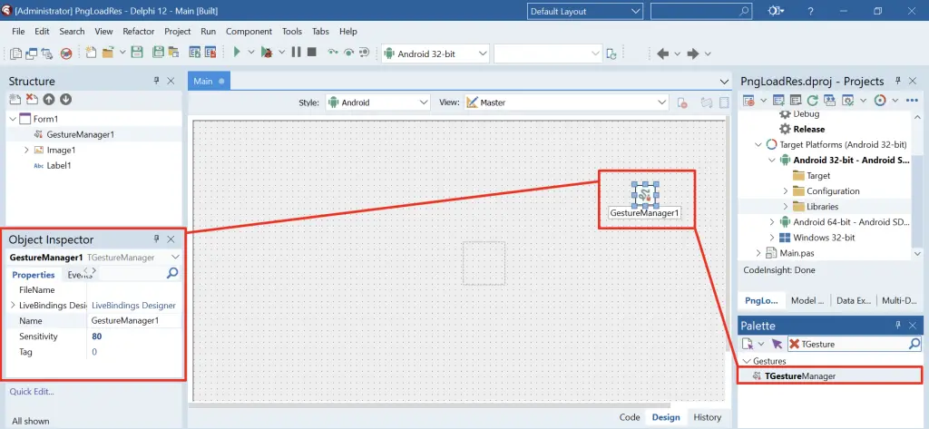 How to Use Gestures in Embarcadero Delphi FMX App