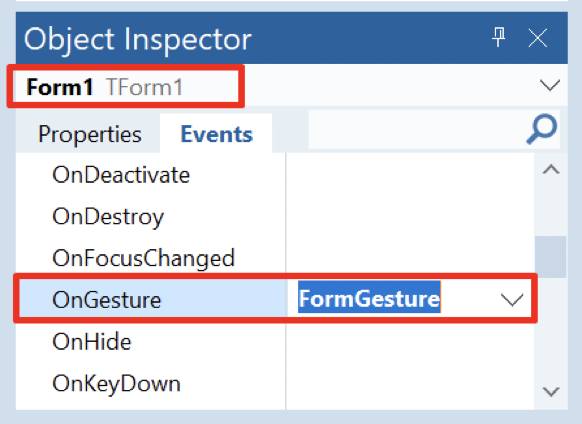 How to Use Gestures in Embarcadero Delphi FMX App