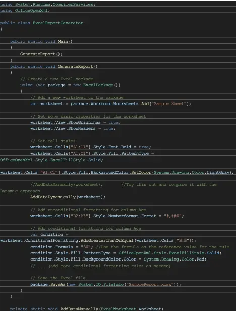Creating Excel Reports in .NET Core with EPPlus: A Comprehensive Guide