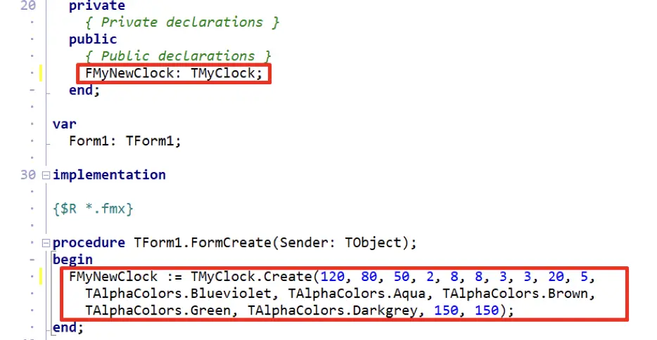 Analog Clock Generation via Embarcadero Delphi FMX App