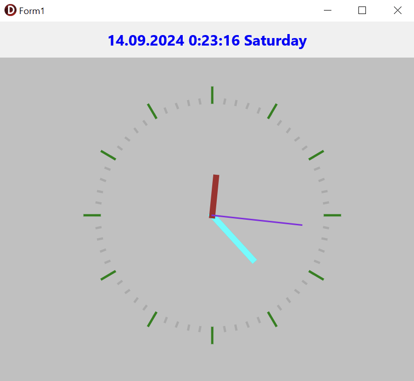 Analog Clock Generation via Embarcadero Delphi FMX App